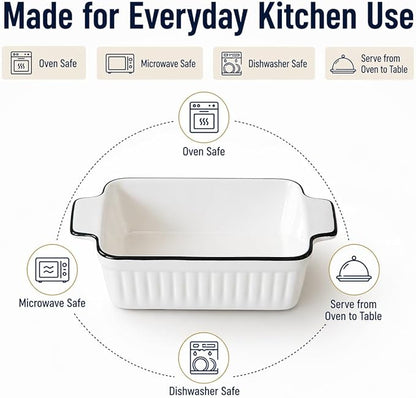 12 Oz Casserole Dish, Ceramic Baking Dishes Sets of 4, Small Casserole Dish - Image 4
