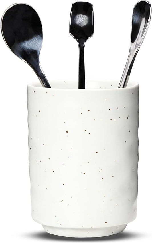 Ceramic Spoon Holder for Coffee Bar, Upright Tea Spoon Holder Cup, Coffee by U-TIMES