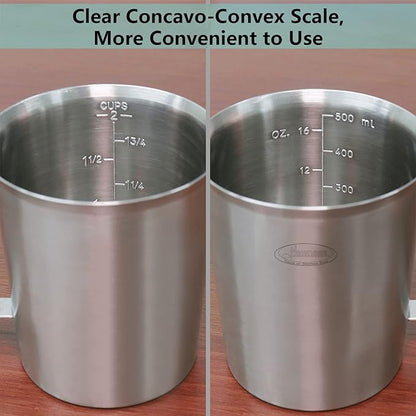 Newness Stainless Steel Measuring Cup, Metal Measuring Cup - Image 3