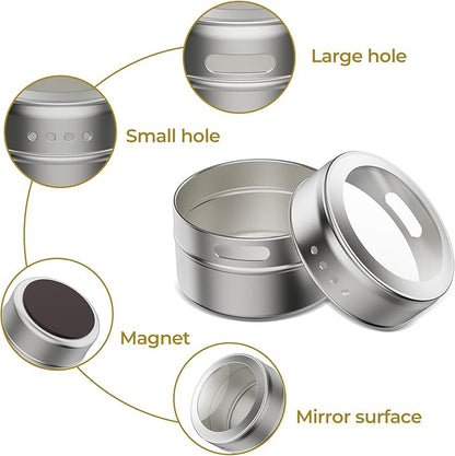 Vetacsion Set of 16 Magnetic Spice Tins - Image 3