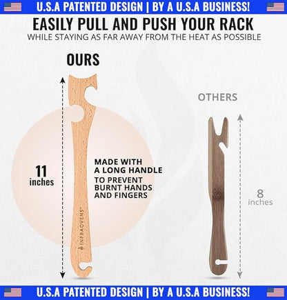 Wooden Oven Rack Puller Stick, Push Pull Tool - Image 4