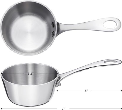 Mini Sauce Pan, Tri-Ply Stainless Steel Pot - Image 2