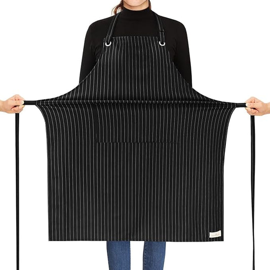 ROTANET Stripe Stretch Apron for Men Women Chef Big and Tall Large Striped by ROTANET