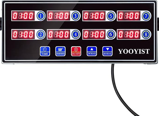 Precision Kitchen Timers for Cooking – 8 Channel Commercial Kitchen Timer by YOOYIST