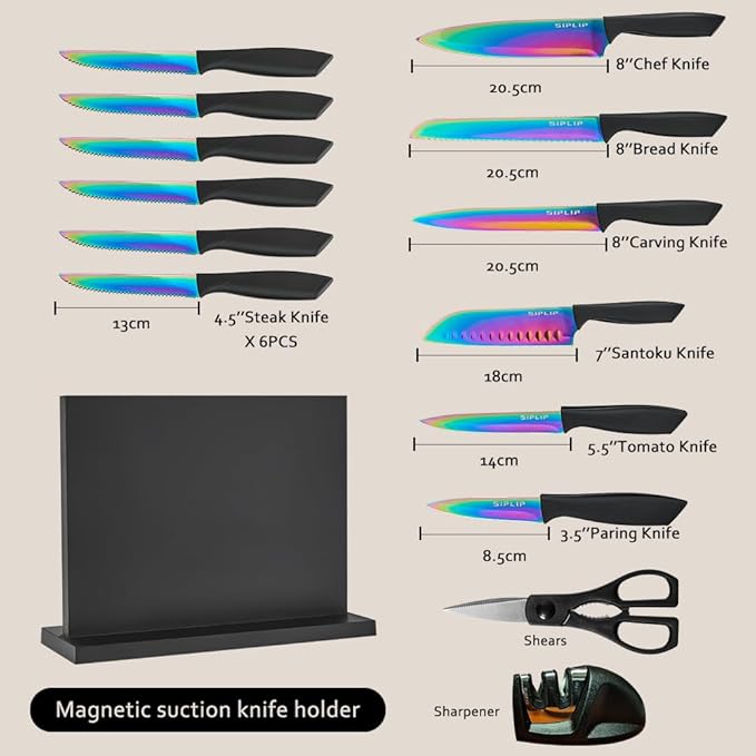 15-Piece High Carbon Stainless Steel Kitchen Knife Set - Image 2