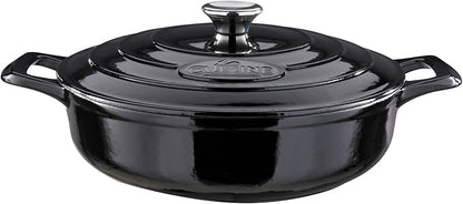 La Cuisine Enameled Cast Iron Braiser Sauté Pan Shallow Casserole by LaCuisineforlife