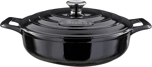 La Cuisine Enameled Cast Iron Braiser Sauté Pan Shallow Casserole by LaCuisineforlife