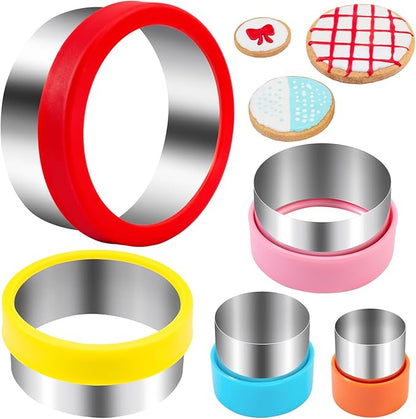 Nifogo Round Circle Cookie Cutter 5 Pcs, Biscuit Cutters, Stainless Steel by Nifogo