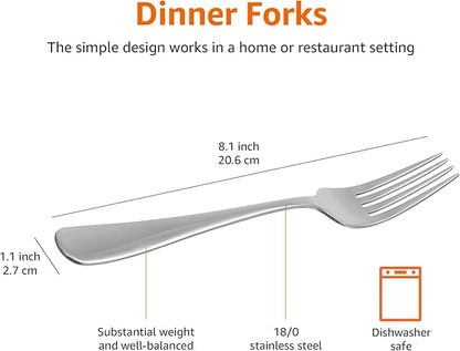 Amazon Basics Stainless Steel Dinner Forks - Image 5