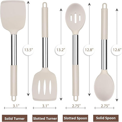 E-far Cooking Utensils Set of 4, Silicone Kitchen Utensils - Image 2