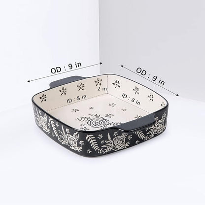 Wisenvoy Baking Dish Ceramic Brownie Pan 9x9 Baking Pan Casserole Dish Lasagna - Image 4