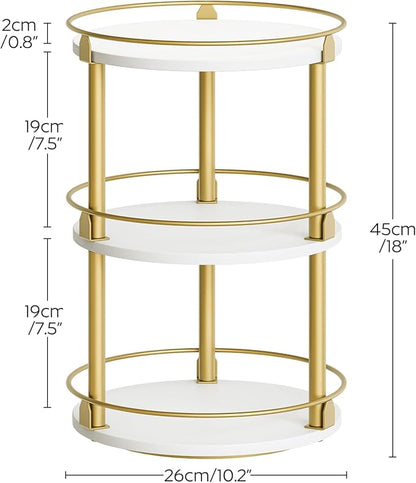Yatiney 3-Tier Lazy Susan, Rotating Spice Rack, Spinning Organizer, Industrial - Image 9