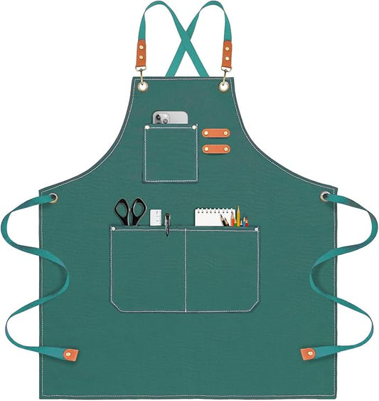 OUNLEN Chef Apron for Men Women Canvas Aprons by OUNLENAPRON