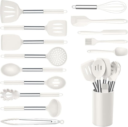 Onader Silicone Kitchen Utensils Set, Includes Heat Resistant Spatula Turner by Onader