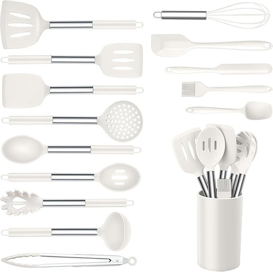 Onader Silicone Kitchen Utensils Set, Includes Heat Resistant Spatula Turner by Onader