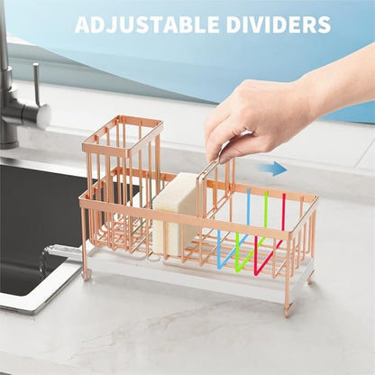 Cisily Sponge Holder for Kitchen Sink, Sink Caddy Organizer - Image 3