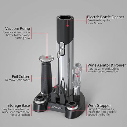 CIRCLE JOY Electric Wine Opener Set Automatic Wine Opener Kit - Image 5