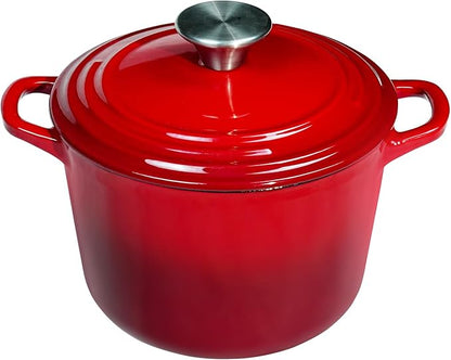 Flavehc Dutch Oven Pot with Lid 2.8 qt Cast Iron Dutch Oven by FLAVEHC