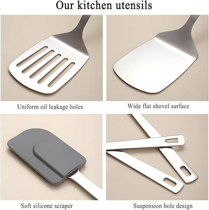 Berglander Stainless Steel Spatulas Set 3pcs, Metal Spatula - Image 5
