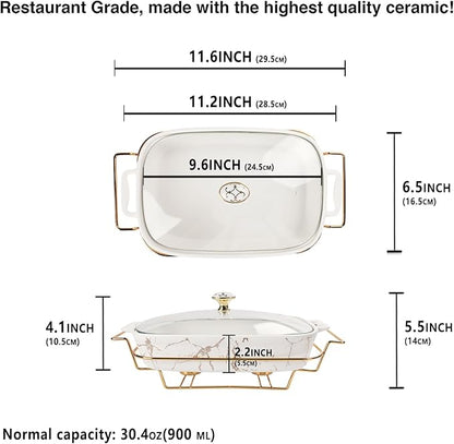 10" x 6" Ceramic Casserole Dish - Image 2