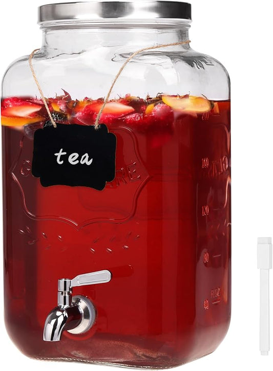 Moretoes 2 Gallon Glass Drinks Dispenser by Moretoes