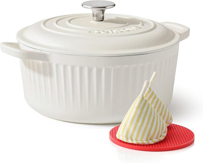 SENSARTE Enameled Cast Iron Dutch Oven Pot by SENSARTE