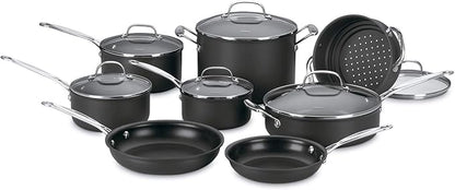 Cuisinart 14-Piece Cookware Set, Chef's Classic NonStick Hard Anodized - Image 2