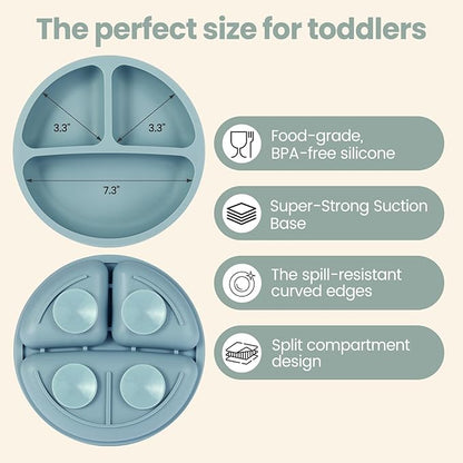 Eascrozn 2 Pack Baby Plates - Image 2