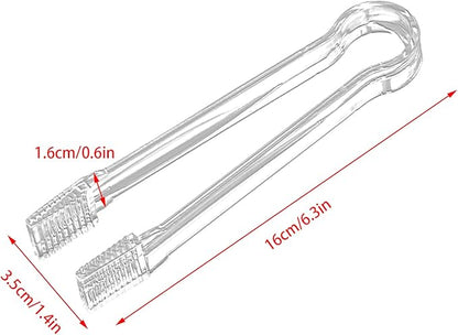 10 Pcs Plastic Buffet Serving Tongs, 6.3 Inches - Image 2