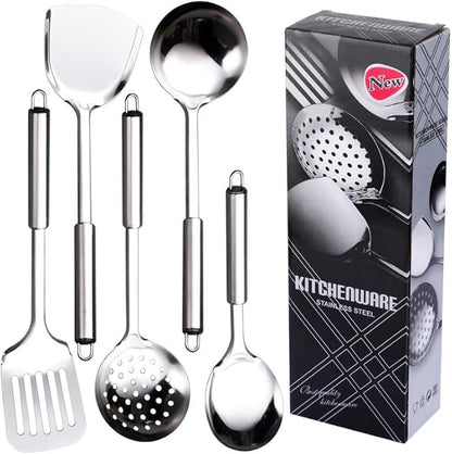 Stainless Steel Cooking Utensils Set, Wok Utensils Set Include Wok Ladle by DYAYGPRGP