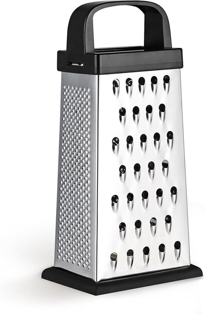 Cheese Grater, 8 IN Size 4-Sided Stainless Steel Grater, Food Shredder by Kaishun