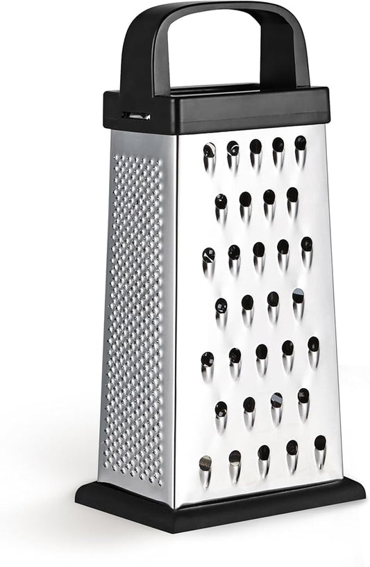 Cheese Grater, 8 IN Size 4-Sided Stainless Steel Grater, Food Shredder by Kaishun
