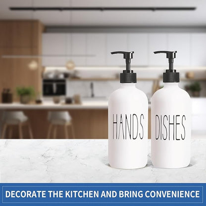COHOSEGE 16 Oz Glass Soap Dispenser Set 2 Pack - Image 5