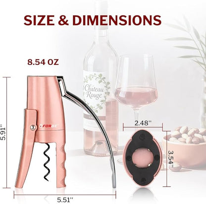 Forge Quality Compact Vertical Lever Corkscrew Wine Opener - Image 8