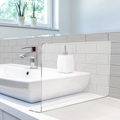 PRETYZOOM Acrylic Sink Water Splash Guard, 15.7x8 Inches Sink Splash Guards - Image 7