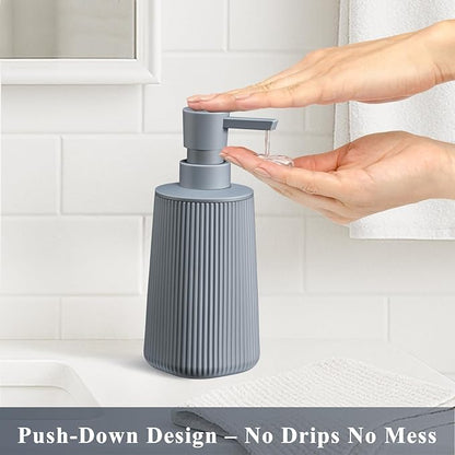 Gray Hand Soap Dispenser with No Rust Pump - Image 2