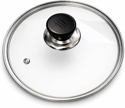 8 Inch Glass Lid for Frying Pan – Tempered Transparent Pot Lid by Unknown