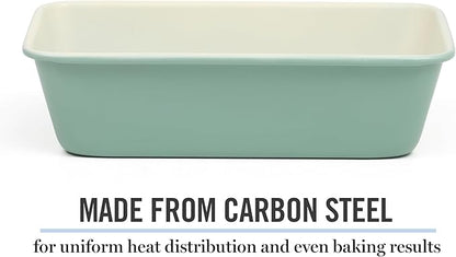 Martha Stewart Gallen 9-Inch Nonstick Carbon Steel Loaf Pan – Teal, Durable - Image 4