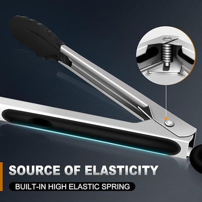 17 & 12 Inch Extra Long Kitchen Tongs - Image 5