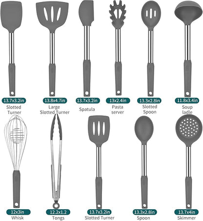 Silicone Kitchen Cooking Utensils Set - Image 2