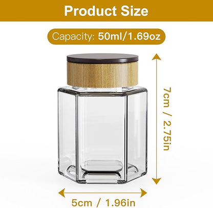 Vetacsion Set of 18 Magnetic Glass Spice Tins - Image 2