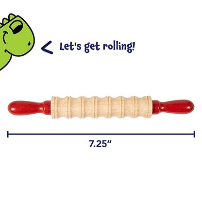 READY 2 LEARN Mini Textured Wooden Rolling Pins | Set of 6 | 7.25 inches | - Image 3