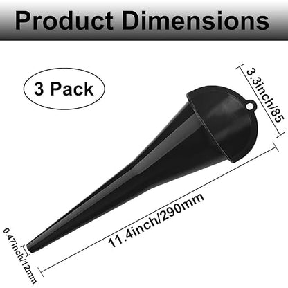3-Pack Long-Neck Oil Funnels, Gas & Transmission Fluid - Image 2
