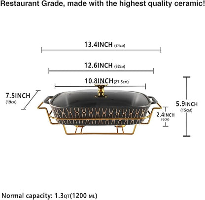 10" x 7" Ceramic Rectangular Casserole Dish - Image 2