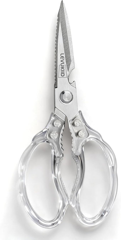Kitchen Scissors, Transparent and Stylish Handle, Suitable by LEVUKIID