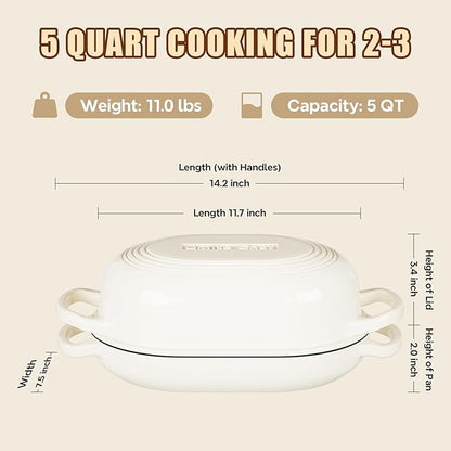 Enameled Cast Iron Dutch Oven for Bread Baking - Image 2