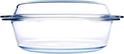 Round Tempered Glass Casserole Dish by HUSANMP