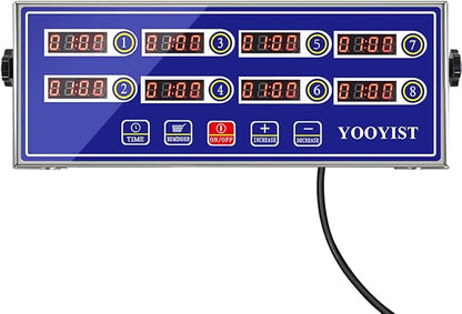 Professional Commercial 8 Channel Multiple Kitchen Timers Digital Calculagraph by YOOYIST