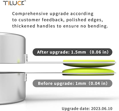 TILUCK Measuring Cups and Spoons Set, Stainless Steel, Kitchen Utensils - Image 2
