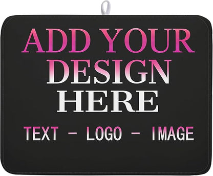 Custom Personalized Dish Drying Mat 18x24 Inch Customized Drying Mats by Kawani